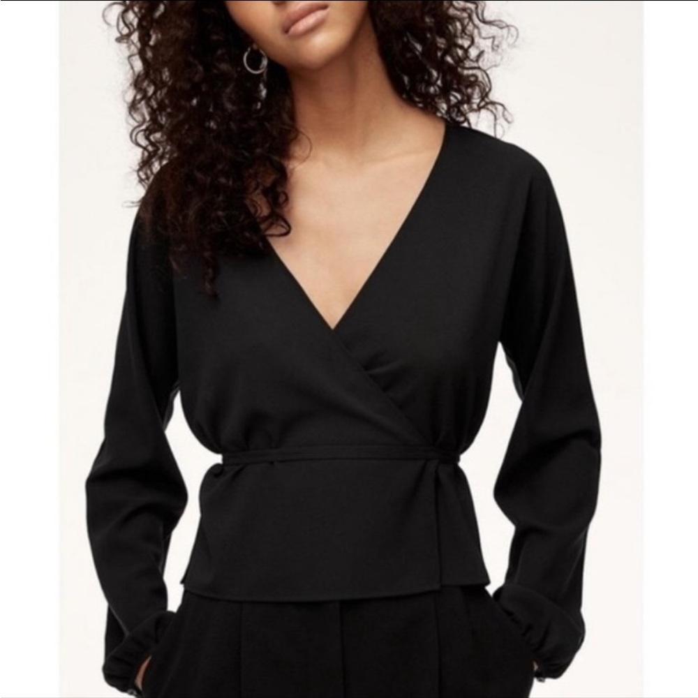 Aritzia Wilfred wrap blouse
